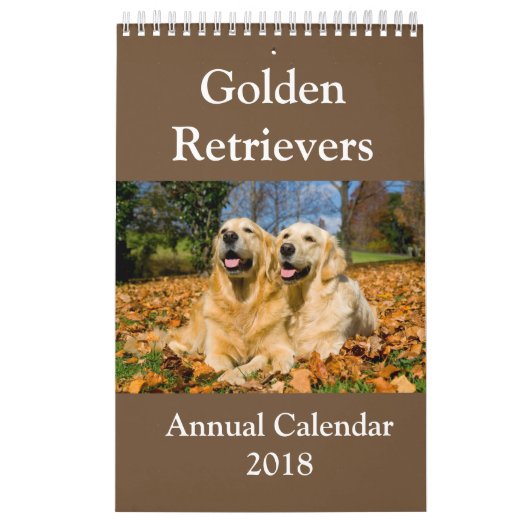Jaarrooster Golden Retriever 2018 Kalender (Hoes)