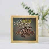 " jaarultimo " - elegante visserij op zeevis kaart (Staand voorkant)