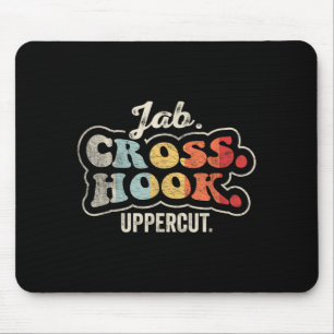 Jab Cross Hook Uppercut Boksen Retro Vintage Muismat