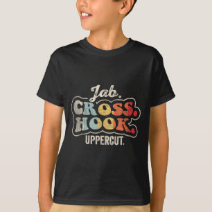 Jab Cross Hook Uppercut Boksen Retro Vintage T-shirt