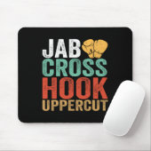 Jab Cross Hook Uppercut Bokser Workout Grappig Kic Muismat (Met muis)