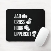 Jab Cross Hook Uppercut Bokser Workout Kickboksen Muismat (Met muis)