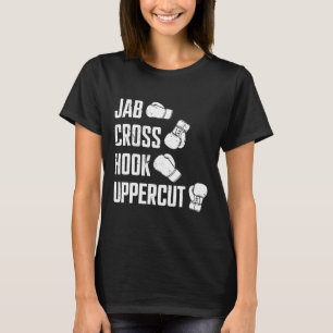 Jab Cross Hook Uppercut Bokser Workout Kickboksen T-shirt