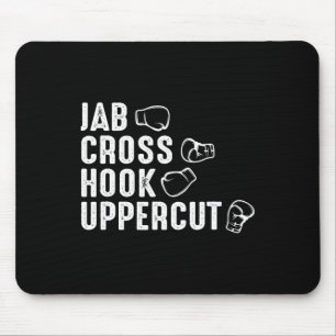 Jab Cross Hook Uppercut Bokshandschoenen Bokser Muismat