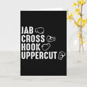 Jab Cross Hook Uppercut Bokshandschoenen Boxer Kaart (Gele Bloem)