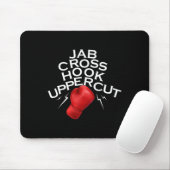 Jab Cross Hook Uppercut Boxer Funny Boxing Trainin Muismat (Met muis)