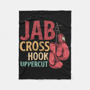 Jab Cross Hook Uppercut Boxer Werk Kickboksen Meis Fleece Deken