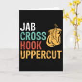 Jab Cross Hook Uppercut Boxer Workout Mannen Vrouw Kaart (Gele Bloem)