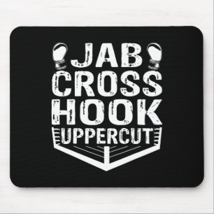 Jab Cross Hook Uppercut Boxer Workout Mannen Vrouw Muismat