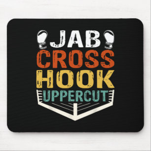 Jab Cross Hook Uppercut Boxer Workout Mannen Vrouw Muismat