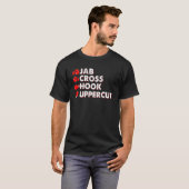 Jab Cross Hook Uppercut Boxing Boxer T-shirt (Voorkant volledig)