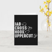 Jab Cross Hook Uppercut Boxing Handschoenen Boxer Kaart (Gele Bloem)