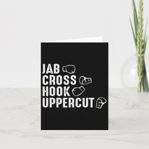 Jab Cross Hook Uppercut Boxing Handschoenen Boxer Kaart