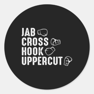 Jab Cross Hook Uppercut Boxing Handschoenen Boxer Ronde Sticker