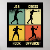 Jab Cross Hook Uppercut – Boxing Moves Graphic Gra Poster (Voorkant)