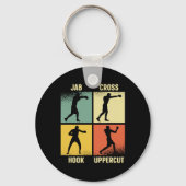 Jab Cross Hook Uppercut – Boxing Moves Graphic Gra Sleutelhanger (Voorkant)