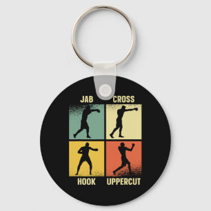 Jab Cross Hook Uppercut – Boxing Moves Graphic Gra Sleutelhanger