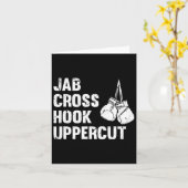 Jab Cross Hook Uppercut Boxing vechttechniek Kaart (Gele Bloem)