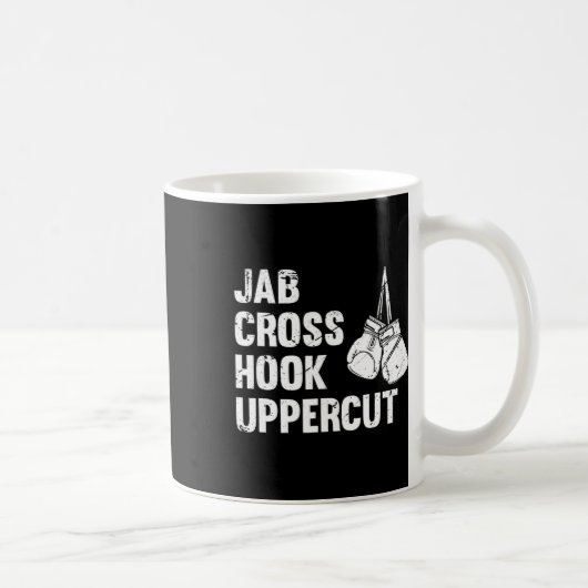 Jab Cross Hook Uppercut Boxing vechttechniek Koffiemok (Rechts)
