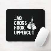 Jab Cross Hook Uppercut Boxing vechttechniek Muismat (Met muis)