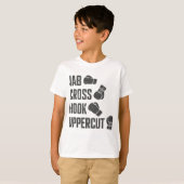 Jab Cross Hook Uppercut Grappige Bokstrainer Train T-shirt (Voorkant volledig)