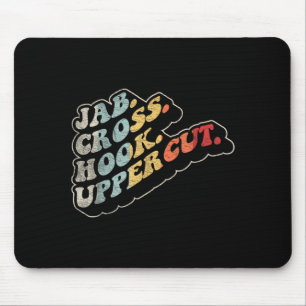 Jab Cross Hook Uppercut Retro Boksen Vecht Sporten Muismat