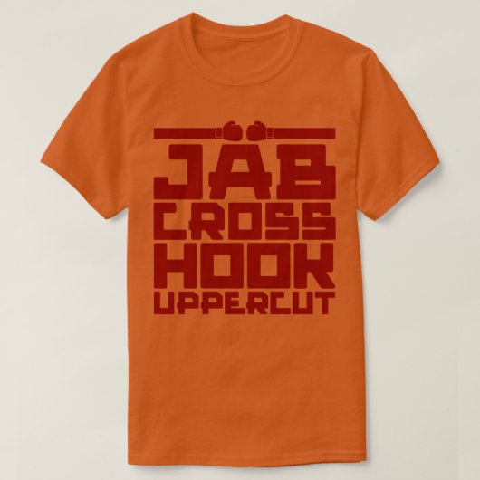 Jab Cross Hook Uppercut T-shirt (Design voorkant)