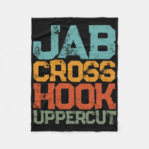 Jab Cross Hook Uppercut Vrouwen en Mannen Shirt Gr Fleece Deken