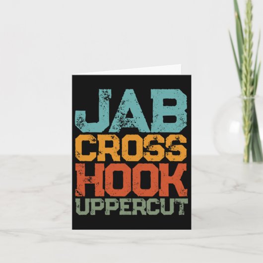 Jab Cross Hook Uppercut Vrouwen en Mannen Shirt Gr Kaart (Voorkant)