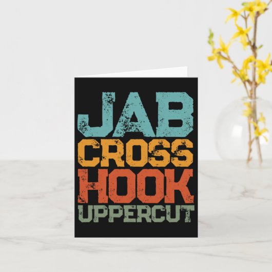 Jab Cross Hook Uppercut Vrouwen en Mannen Shirt Gr Kaart (Gele Bloem)