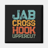 Jab Cross Hook Uppercut Vrouwen en Mannen Shirt Gr Magneet (Voorkant)