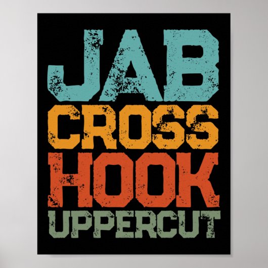 Jab Cross Hook Uppercut Vrouwen en Mannen Shirt Gr Poster (Voorkant)