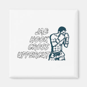 Jab Hook Cross Uppercut Boksen Voor Bokser Mannen Magneet