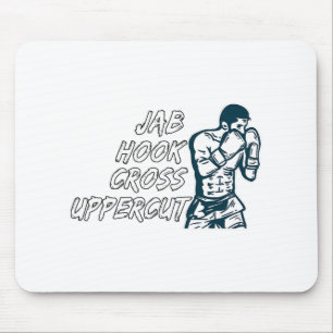 Jab Hook Cross Uppercut Boksen Voor Bokser Mannen Muismat