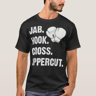 Jab Hook Cross Uppercut Grappige vechtsport Kickbo T-shirt