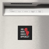 Jab, Hook, Cross, Uppercut - Kickboksen en Boksen Magneet (Insitu (Vaatwasser))