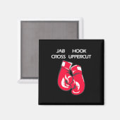 Jab Hook Cross Uppercut Vechtkunsten Boksen Magneet (Voorkant / Achterkant)