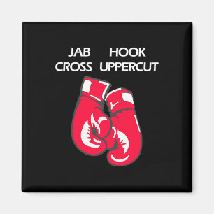 Jab Hook Cross Uppercut Vechtkunsten Boksen Magneet