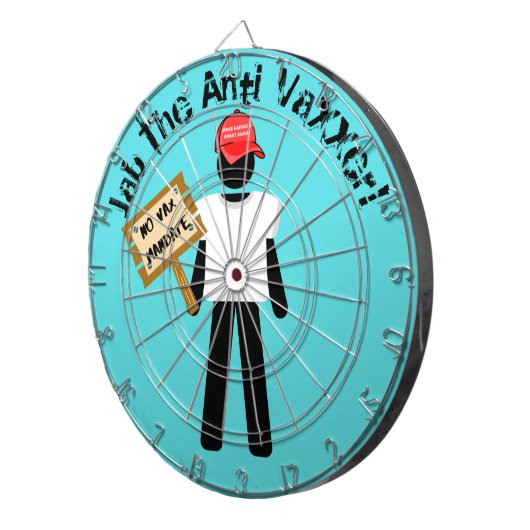 Jab the Anti-Vaxxer - het kunstspel Dartbord (Voorkant Rechts)