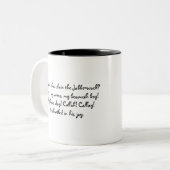jabberwock tweekleurige koffiemok (Voorkant links)