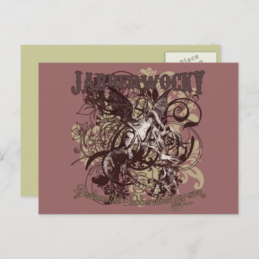 Jabberwocky Carnivale Style Briefkaart (Voorkant / Achterkant)