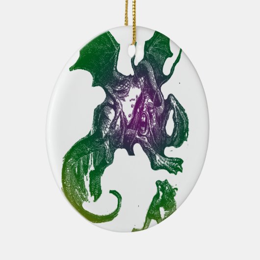 Jabberwocky en Alice Keramisch Ornament (Rechts)