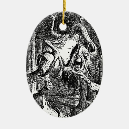 Jabberwocky Keramisch Ornament (Voorkant)
