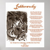 Jabberwocky (Lewis Carroll through zien Glass) Poster (Voorkant)