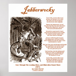 Jabberwocky (Lewis Carroll through zien Glass) Poster
