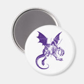 Jabberwocky Paarse Magneet (Voorkant / Achterkant)