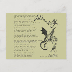 Jabberwocky Poem Briefkaart
