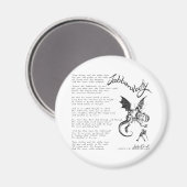 Jabberwocky Poem Magneet (Voorkant / Achterkant)