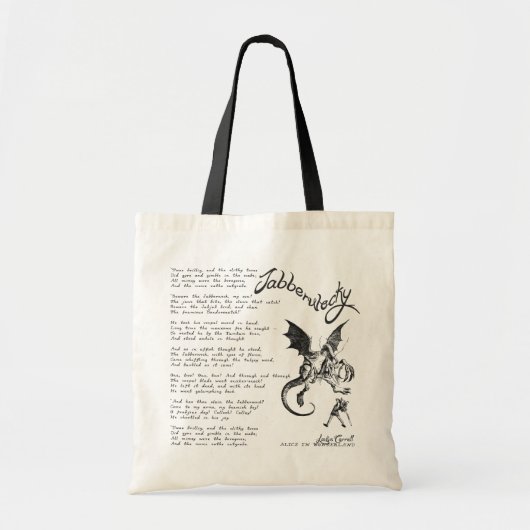 Jabberwocky Poem Tote Bag (Voorkant)