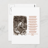 Jabberwocky Poem van Lewis Carroll Briefkaart (Voorkant / Achterkant)
